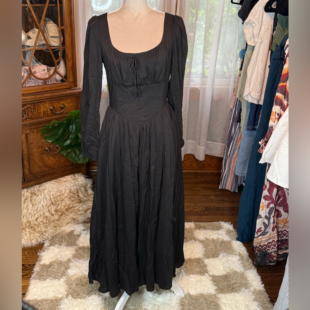 Reformation NWT Black Long Sleeve Dress
